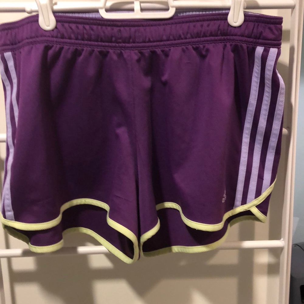 Purple Adidas Athletic Shorts (Size M)